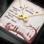 I Promise You That I Will Love You With My Whole Heart, Customized Infinity Necklace, Custom Couple Gifts, Jewelry For Her, Gift For Wife, Couple Accessories