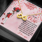 To My Wife, I Look Forward To Growing Old With You, Couple Accessories, Necklace With Message Card, Gift For Wife, Infinity Silver Necklace For Love, Birthday