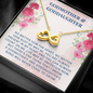 To My Godmother, Infinity Hearts Necklace With You Are Always Present In My Heart Message Card, Mother's Day Gift, Pendant For Her, Birthday, Anniversary, Gift For Her, Jewelry For Her