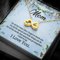 Mom, Infinity Hearts Necklace With For All The Times That I Forget To Thank You Message Card, Pendant For Her, Mother's Day Gift, Birthday, Anniversary Gift For Her, Jewelry For Her