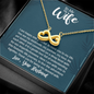 To My Wife, Infinity Hearts Necklace With You Are My Soulmate, My Partner, My Love Message Card, Jewelry For Her, Birthday Gift, Anniversary, Gift For Her, Pendant For Her
