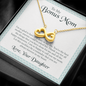 To My Bonus Mom, Infinity Hearts Necklace With You Are The Best Mother Anyone Could've Asked For Message Card, Mother's Day Gift, Pendant For Her, Birthday, Anniversary, Gift For Her, Jewelry For Her