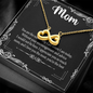 Mom, Infinity Hearts Necklace With Without Your Encouragement and Advice I Would Not Be Here Message Card, Mother's Day Gift, Birthday, Anniversary, Pendant For Her, Jewelry For Her