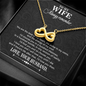 To My Wife Always Remember, Infinity Hearts Necklace With I'd Choose You In A Hundred Lifetimes Message Card, Pendant For Her, Birthday, Anniversary, Gift For Her, Jewelry For Her