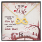 To My Wife, Infinity Hearts Necklace With I Promise You My Whole Life Message Card, Pendant For Her, Birthday, Gift For Her, Jewelry For Her, Anniversary Gift