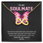 To My Soulmate, Infinity Hearts Necklace With I May Not Be Your First Kiss But I Want To Be Your Last Message Card, Pendant For Her, Birthday, Anniversary, Gift For Her, Jewelry For Her
