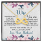 To My Wife, Infinity Hearts Necklace With I Will Always Be There Just Remember That Message Card, Jewelry For Her, Birthday, Gift For Her, Pendant For Her, Message Card