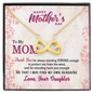 To My Mom, Infinity Hearts Necklace With Thank You For Always Standing Strong Message Card, Jewelry For Her, Mother's Day Gift, Anniversary, Birthday, Gift For Her, Pendant For Her