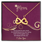 Mom, Infinity Hearts Necklace With Love You For Everything You Do Message Card, Mother's Day Gift, Birthday, Anniversary, Gift For Her, Jewelry For Her, Pendant For Her