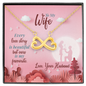 To My Wife, Infinity Hearts Necklace With Our Love Story Is My Favourite Message Card, Birthday, Anniversary, Gift For Her, Jewelry For Her, Pendant For Her