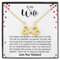 To My Wife, Infinity Hearts Necklace With Here I Am With You In This Fantastic Life Journey Message Card, Birthday, Anniversary, Gift For Her, Jewelry For Her, Pendant For Her
