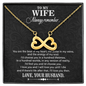 To My Wife Always Remember, Infinity Hearts Necklace With I'd Choose You In A Hundred Lifetimes Message Card, Pendant For Her, Birthday, Anniversary, Gift For Her, Jewelry For Her