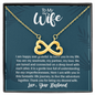 To My Wife, Infinity Hearts Necklace With You Are My Soulmate, My Partner, My Love Message Card, Jewelry For Her, Birthday Gift, Anniversary, Gift For Her, Pendant For Her
