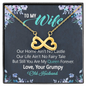 To My Wife, Infinity Hearts Necklace With Our Home Ain't No Castle Message Card, Pendant For Her, Birthday, Anniversary, Gift For Her, Jewelry For Her