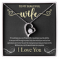 To My Beautiful Wife, Forever Love Necklace With You Are The Most Precious Treasure I Have In Life Message Card, Jewelry For Her, Birthday Gift, Anniversary, Gift For Her, Pendant For Her