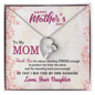 To My Mom, Forever Love Necklace With Thank You For Always Standing Strong Message Card, Jewelry For Her, Mother's Day Gift, Anniversary, Birthday, Gift For Her, Pendant For Her