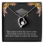 To A Beautiful Girl, Forever Love Necklace With Take Pride In How Far You've Come Message Card, Convocation Day Gift For Her, Pendant For Her, Jewelry For Her