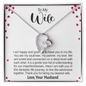 To My Wife, Forever Love Necklace With Here I Am With You In This Fantastic Life Journey Message Card, Birthday, Anniversary, Gift For Her, Jewelry For Her, Pendant For Her