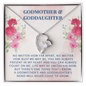 To My Godmother, Forever Love Necklace With You Are Always Present In My Heart Message Card, Mother's Day Gift, Pendant For Her, Birthday, Anniversary, Gift For Her, Jewelry For Her