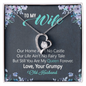 To My Wife, Forever Love Necklace With Our Home Ain't No Castle Message Card, Pendant For Her, Birthday, Anniversary, Gift For Her, Jewelry For Her