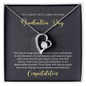 To A Beautiful Girl, Forever Love Necklace With Move Confidently In The Direction of Your Dreams Message Card, Pendant For Her, Graduation Day Gift For Her, Jewelry For Her