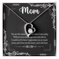 Mom, Forever Love Necklace With Without Your Encouragement and Advice I Would Not Be Here Message Card, Mother's Day Gift, Birthday, Anniversary, Pendant For Her, Jewelry For Her