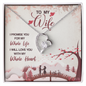 To My Wife, Forever Love Necklace With I Promise You My Whole Life Message Card, Pendant For Her, Birthday, Gift For Her, Jewelry For Her, Anniversary Gift