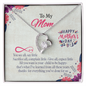 To My Mom, Forever Love Necklace With All You Want Is Your Child To Be Happy Message Card, Mother's Day Gift, Birthday, Anniversary, Pendant For Her, Jewelry For Her
