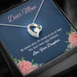 Dear Mom, Forever Heart Pendant, Gift For Your Beautiful Mom, Gold/Silver Necklace With Message Card, Mom/Daughter Gift, Gift Ideas For Her