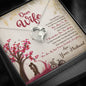 Dear Wife You Are My Best Friend, Heart Necklace, Gift for Anniversary, Christmas and Valentine's Day, Silver/ Golden Heart Shape Pendant for Wife, Pendant for Wife