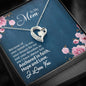 Forever Love Heart Necklace, Gold/Silver Necklace With Message Card, Gift Ideas For Mother, Mom/Daughter Gifts, Jewelry For Her