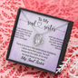 To My Soul Sister, Forever Love Necklace With I Can Always Count On You To Wipe My Tears Message Card, Birthday, Gift For Her, Necklace for Her, Jewelry For Her