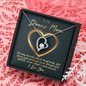 To My Bonus Mom, Forever Love Necklace, Necklace With Gift of Life Message Card For Her, Mother’s Day Gift Pendant For Her, Christmas, Birthday, Anniversary, Jewelry For Her