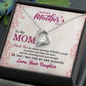 To My Mom, Forever Love Necklace With Thank You For Always Standing Strong Message Card, Jewelry For Her, Mother's Day Gift, Anniversary, Birthday, Gift For Her, Pendant For Her