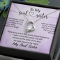 To My Soul Sister, Forever Love Necklace With I Can Always Count On You To Wipe My Tears Message Card, Birthday, Gift For Her, Necklace for Her, Jewelry For Her
