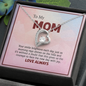 To My Mom, Forever Love Necklace With Your Smile Brightens Each Day Message Card, Mother's Day Gift, Pendant For Her, Anniversary, Birthday, Gift For Her, Jewelry For Her