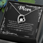Mom, Forever Love Necklace With Without Your Encouragement and Advice I Would Not Be Here Message Card, Mother's Day Gift, Birthday, Anniversary, Pendant For Her, Jewelry For Her