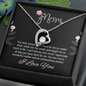 Mom, Forever Love Necklace With You Made Me Feel Loved, And Taught Me So Much In Life Message Card, Mother's Day Gift, Birthday, Anniversary, Pendant For Her, Jewelry For Her