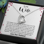 To My Wife, Forever Love Necklace With Here I Am With You In This Fantastic Life Journey Message Card, Birthday, Anniversary, Gift For Her, Jewelry For Her, Pendant For Her