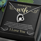 To My Beautiful Wife, Forever Love Necklace With You Are The Most Precious Treasure I Have In Life Message Card, Jewelry For Her, Birthday Gift, Anniversary, Gift For Her, Pendant For Her