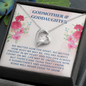 To My Godmother, Forever Love Necklace With You Are Always Present In My Heart Message Card, Mother's Day Gift, Pendant For Her, Birthday, Anniversary, Gift For Her, Jewelry For Her