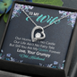 To My Wife, Forever Love Necklace With Our Home Ain't No Castle Message Card, Pendant For Her, Birthday, Anniversary, Gift For Her, Jewelry For Her