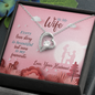 To My Wife, Forever Love Necklace With Every Love Story Is Beautiful Message Card, Pendant For Her, Birthday, Anniversary, Gift For Her, Jewelry For Her, Pleasing Necklace With Message Card