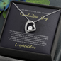 To A Beautiful Girl, Forever Love Necklace With Move Confidently In The Direction of Your Dreams Message Card, Pendant For Her, Graduation Day Gift For Her, Jewelry For Her