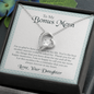 To My Bonus Mom, Forever Love Necklace With You Are The Best Mother Anyone Could've Asked For Message Card, Mother's Day Gift, Pendant For Her, Birthday, Anniversary, Gift For Her, Jewelry For Her