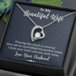To My Beautiful Wife, Forever Love Necklace With We've Committed The Perfect Crime Message Card, Pendant For Her, Jewelry For Her, Anniversary, Birthday, Gift For Her