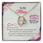 To My Mom, Forever Love Necklace With All You Want Is Your Child To Be Happy Message Card, Mother's Day Gift, Birthday, Anniversary, Pendant For Her, Jewelry For Her