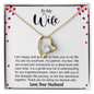 To My Wife, Forever Love Necklace With Here I Am With You In This Fantastic Life Journey Message Card, Birthday, Anniversary, Gift For Her, Jewelry For Her, Pendant For Her