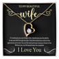 To My Beautiful Wife, Forever Love Necklace With You Are The Most Precious Treasure I Have In Life Message Card, Jewelry For Her, Birthday Gift, Anniversary, Gift For Her, Pendant For Her