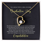 To A Beautiful Girl, Forever Love Necklace With Move Confidently In The Direction of Your Dreams Message Card, Pendant For Her, Graduation Day Gift For Her, Jewelry For Her